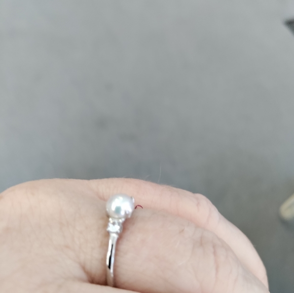 Genuine Pearl ring, Sterling Silver - Picture 4 of 4